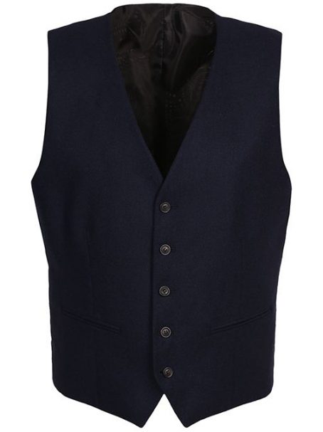 Shdone Myloiver Navy Waistcoat - Image 4